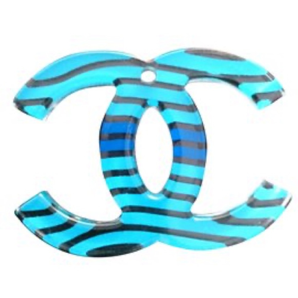 Chanel Blue Striped Charm - Picture 4 of 9